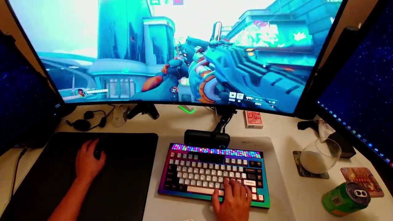 Gaming With The Cyberboard | Gaming Keyboard ASMR