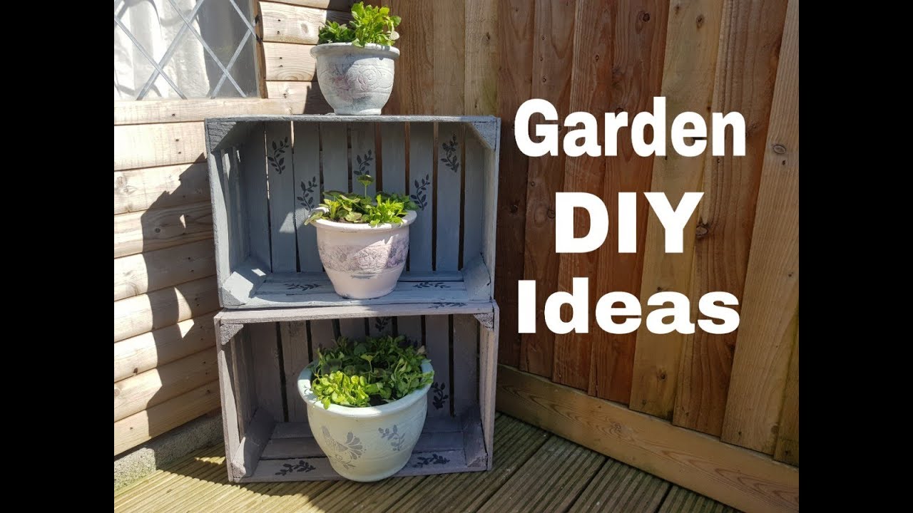 EASY GARDEN DIY UPCYCLE - CHALK PAINT,POTS AND CRATES
