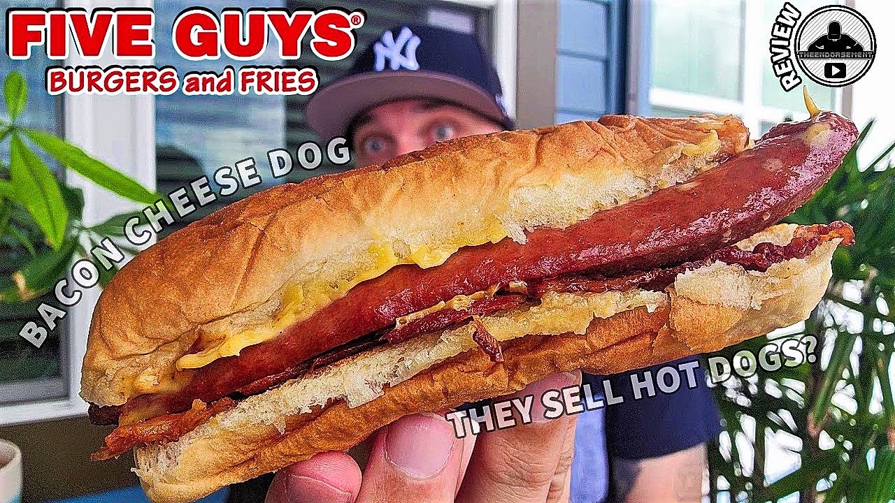 Обзор хот-дога с беконом и сыром от Five Guys®! 🥓🧀🌭 | theendorsement