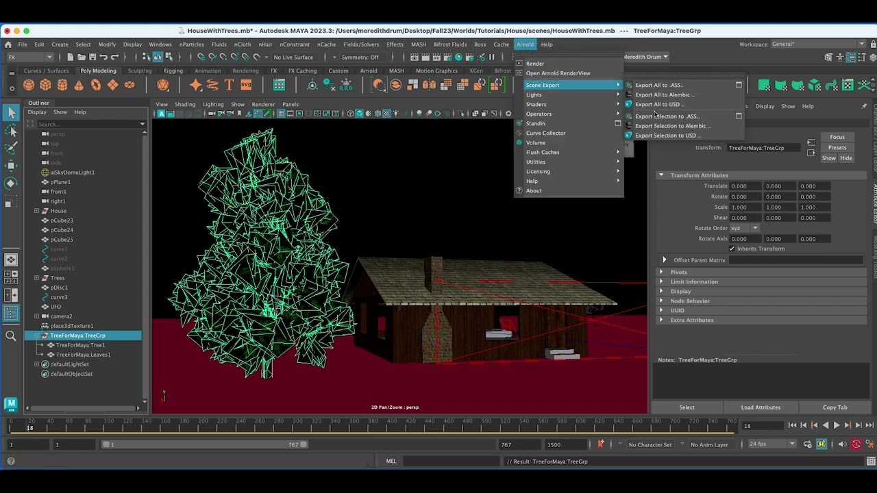 Maya Tutorial Tree StandIn Mash