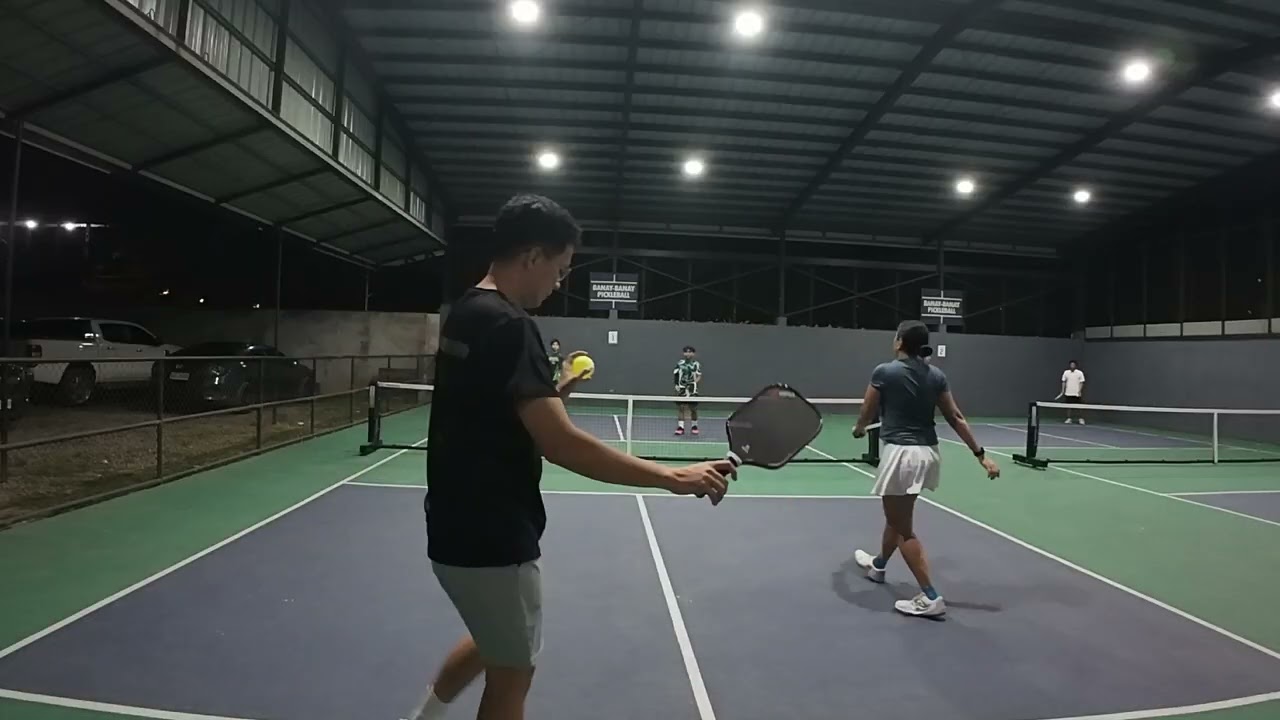 Volleyball and Tennis Players Play Pickleball