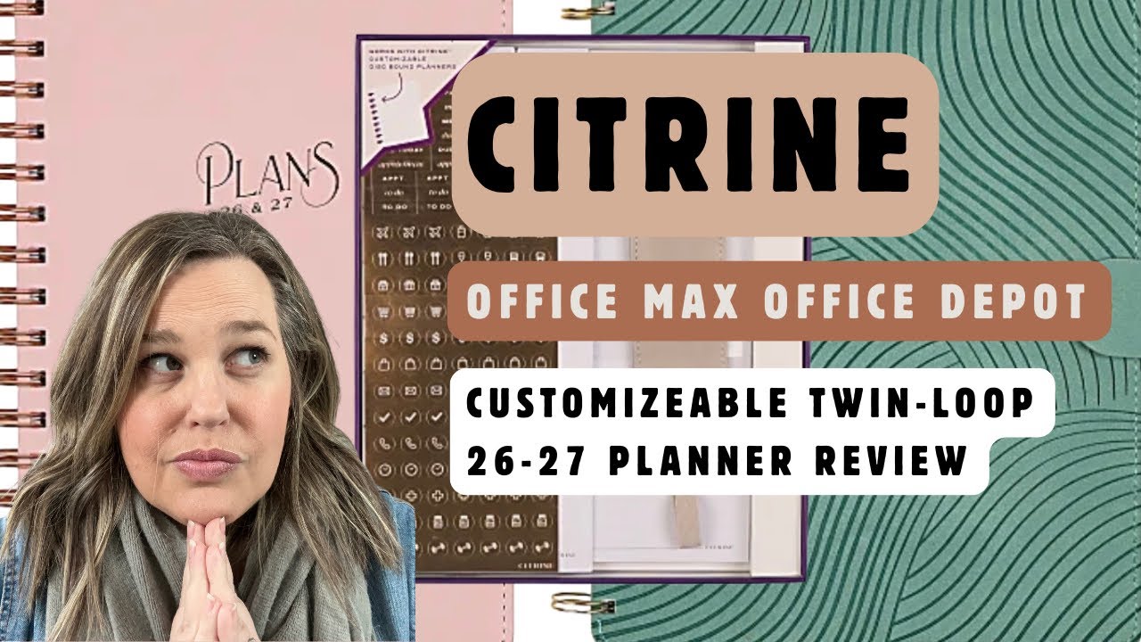 Обзор ежедневников 26-27: Citrine из Office Max | Happy Planner Professional + с возможностью пер...