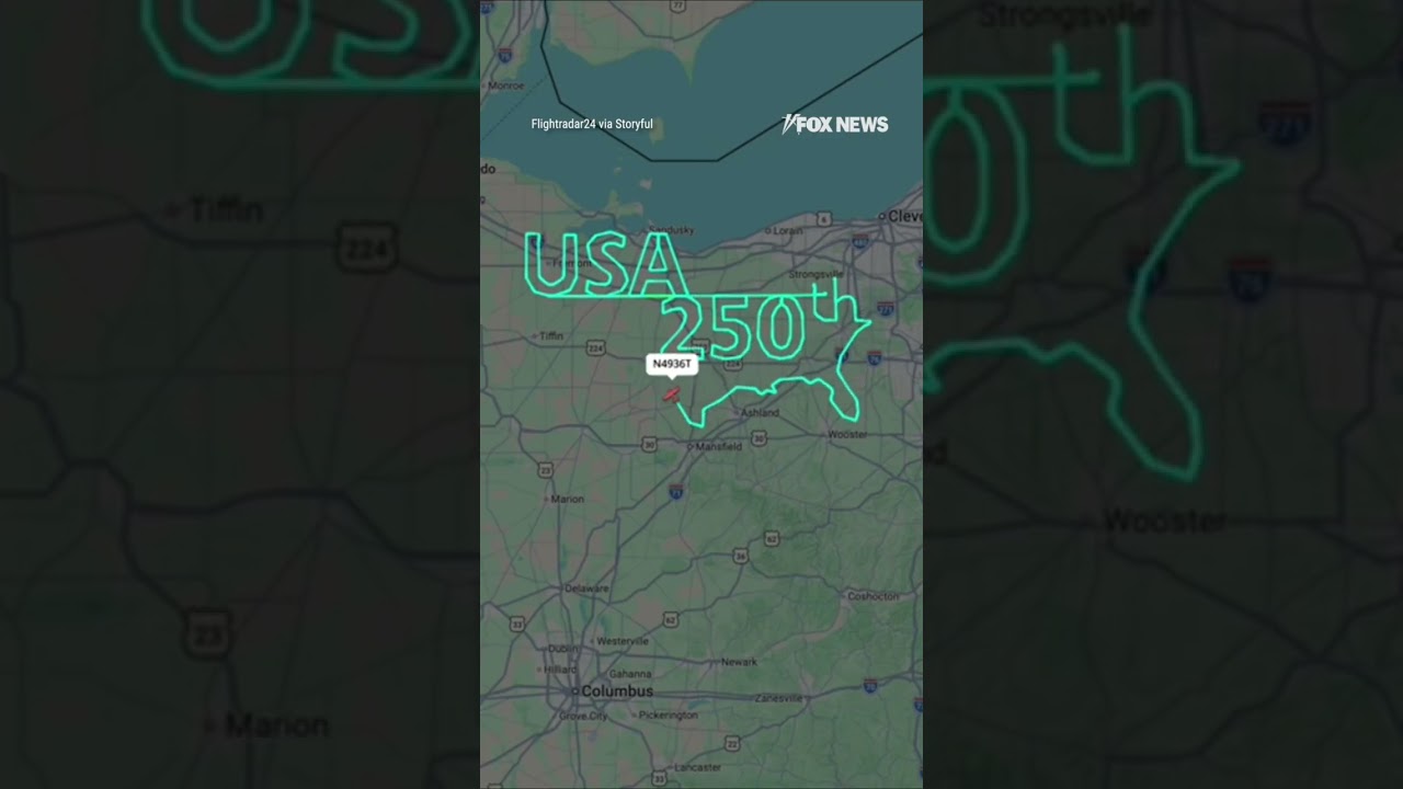 SEE IT: Pilot pays tribute to America&rsquo;s 250th anniversary #foxnews #news #shorts #plane