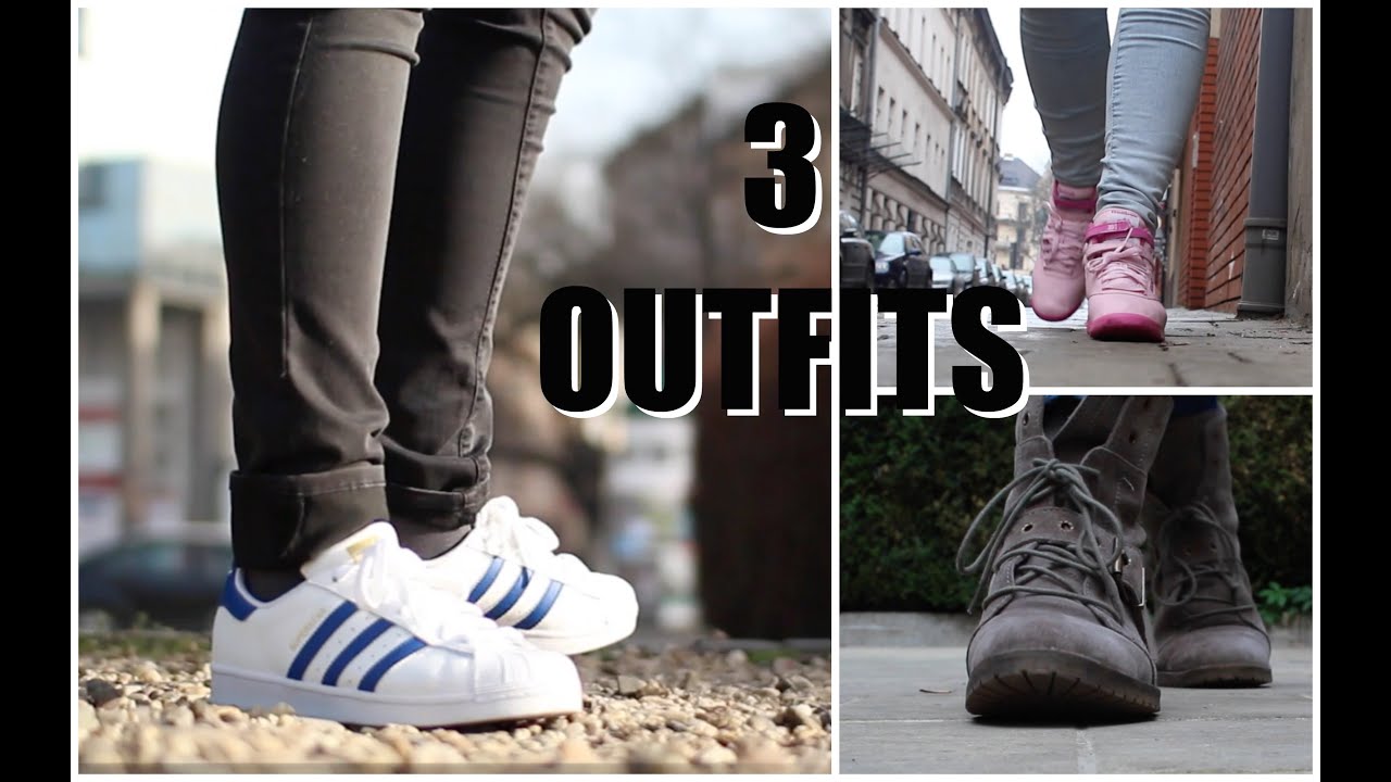 3 OUTFITS with TOPSHOP JAMIE, TOPSHOP JONI,  BERSHKA, H&M, ADIDAS SUPERSTAR and more