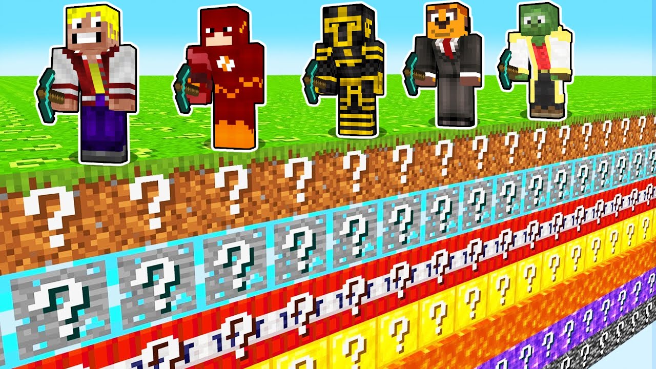 TODOS LOS LUCKY BLOCKS DE MINECRAFT - Con Massi, Manucraft, Exo y Dagar