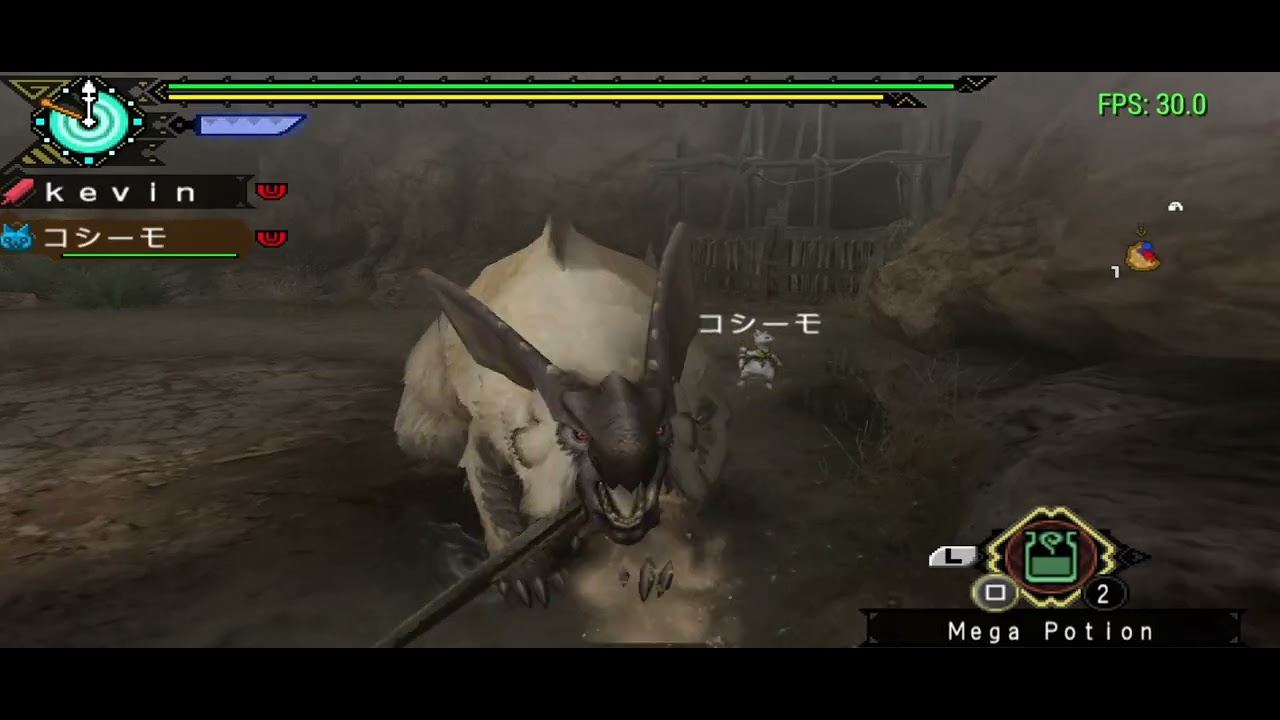 Monster hunter portable 3rd - Snake caçando arzuros, volvidon e Lagombi.