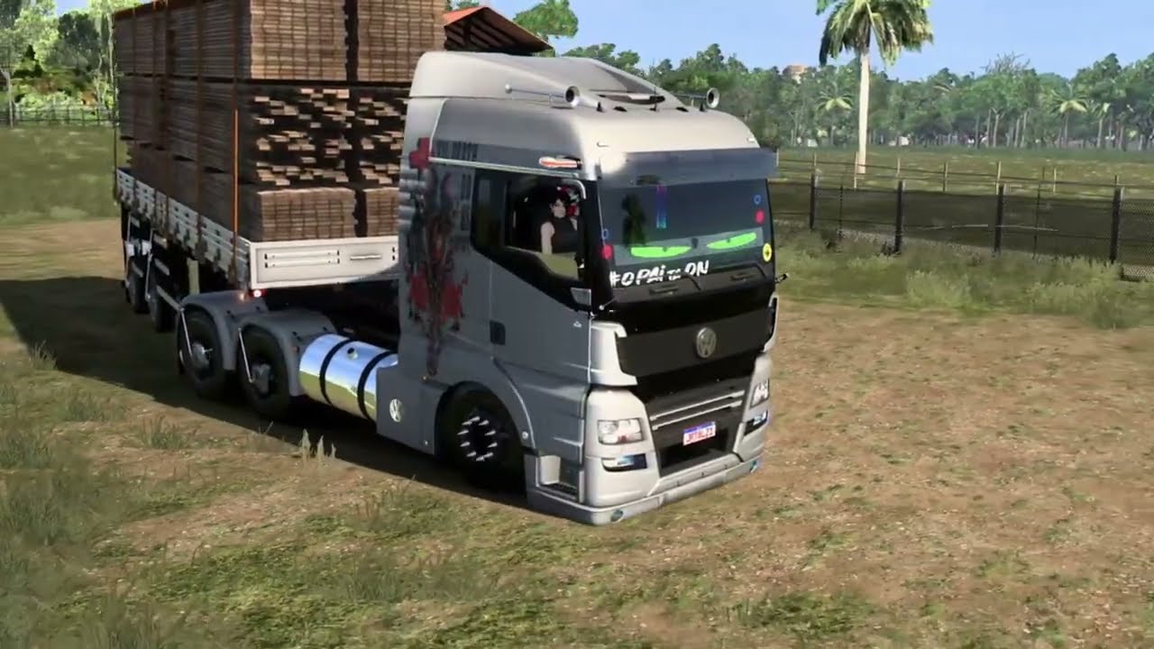VIAGEM QUALIFICANDA NO VW METEOR NO PUXE DA DOIS EIXOS CARREGANDA DO SUCO DO PICAPAU ETS2 1.57