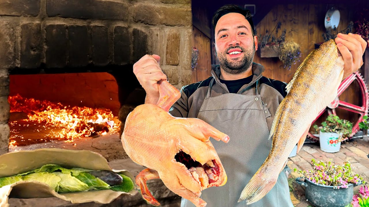 UNBELIEVABLE! Ancient Style Fish in Clay and Duck from Stone Oven!