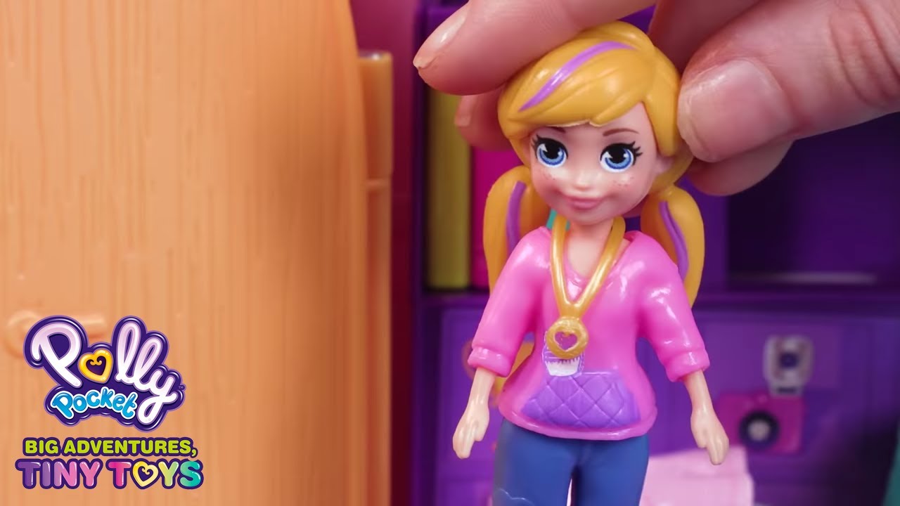 Tiny Tidy Up 💜Polly Pocket Toy Play | Polly Pocket