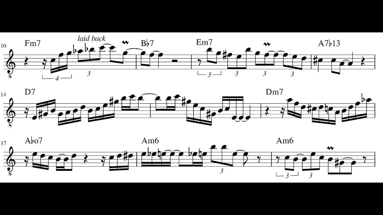 Pedro Santos - Corcovado Guitar Solo Transcription (1''38)