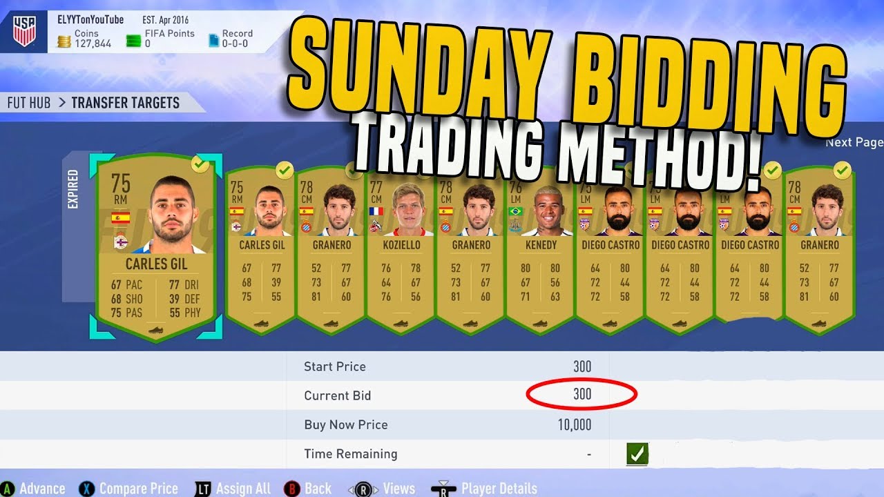 FIFA 19 SUNDAY BIDDING GUIDE! (INSANE TRADING METHOD) | TRADING TO GLORY #5 | FIFA 19 ULTIMATE TEAM