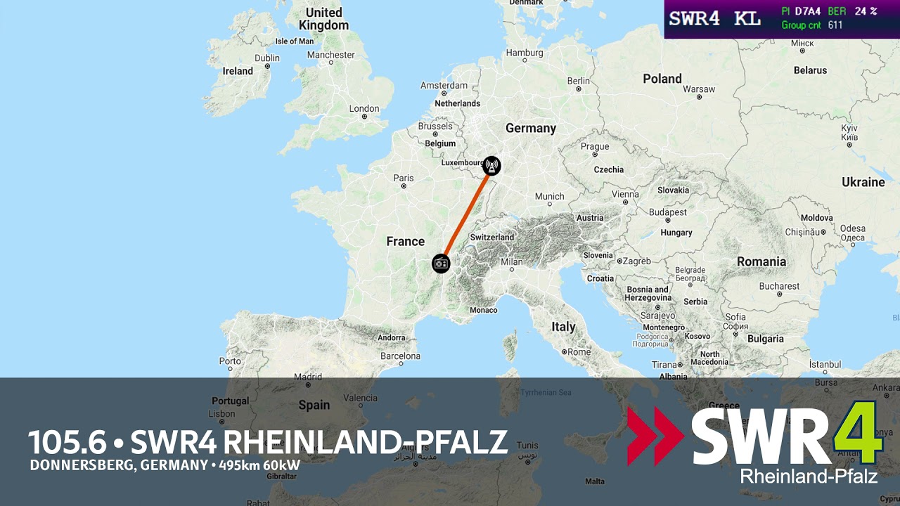 [FM-DX] SWR4 Rheinland-Pfalz (Germany) via 500km Tropo near Lyon, France &bull; 10/11/2021