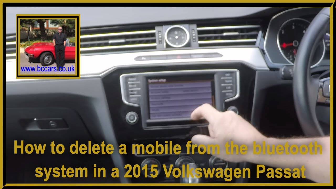 How to delete a mobile from the bluetooth system in a 2015 Volkswagen Passat