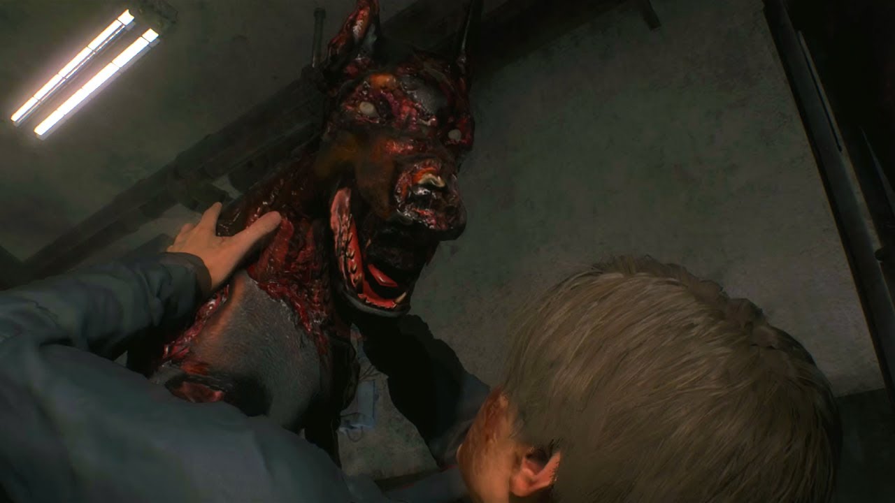 Resident Evil 2 The Movie - Leon Finds the R.P.D. and Dogs (2/30)