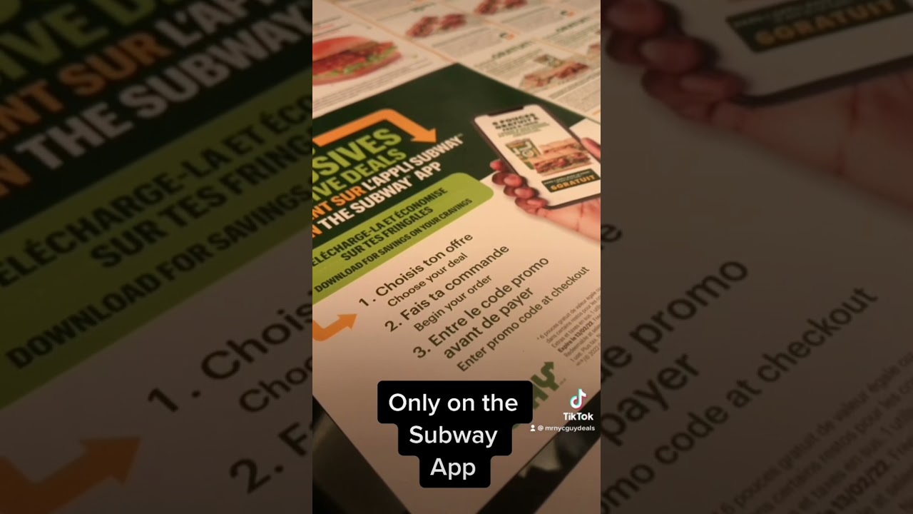 Subway Canada #subway #coupons #Free #subwaycanada #youtuheshorts