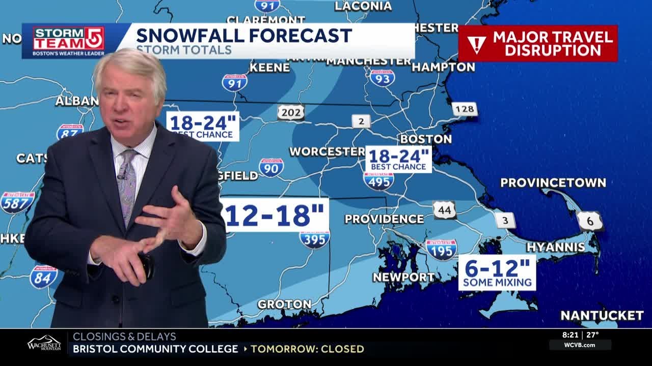 Video: Snow continues overnight with more Monday morning