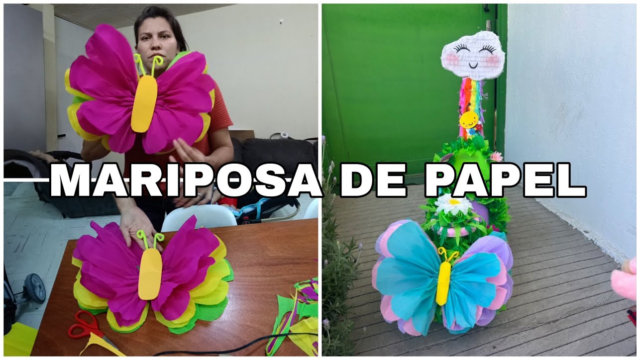MARIPOSA DE PAPEL PARA DECORAR PATIN, TRICICLOS Y BICICLETAS MARIPOSA PARA PRIMAVERA 