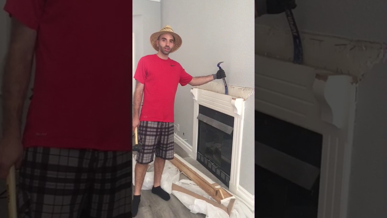 Greg the contractor removing a fireplace and mantel (Fake Redneck Accent)