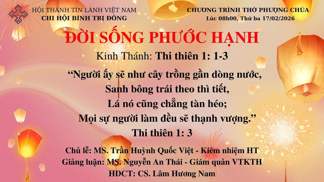 CHƯƠNG TRÌNH THỜ PHƯỢNG CHÚA  - ĐỜI SỐNG PHƯỚC HẠNH