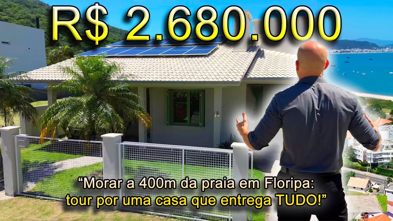“Morar a 400m da praia em Floripa: tour por uma casa que entrega TUDO!”