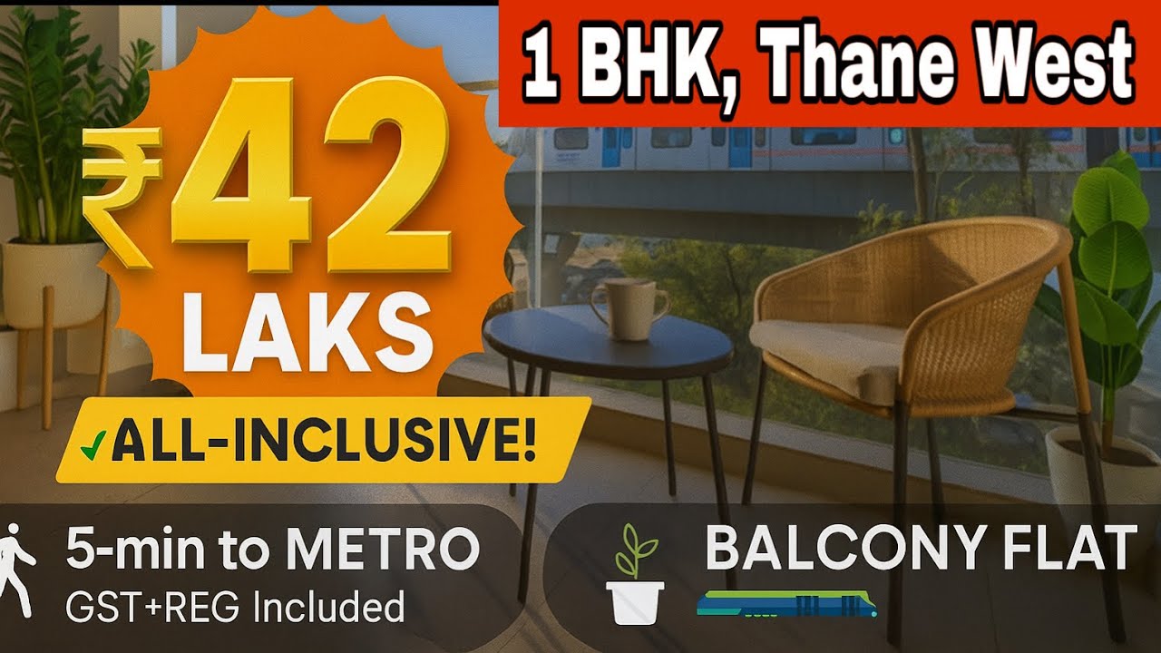 1 BHK flat || 42 Lacs all inclusive || Near metro station, Thane west #mumbai