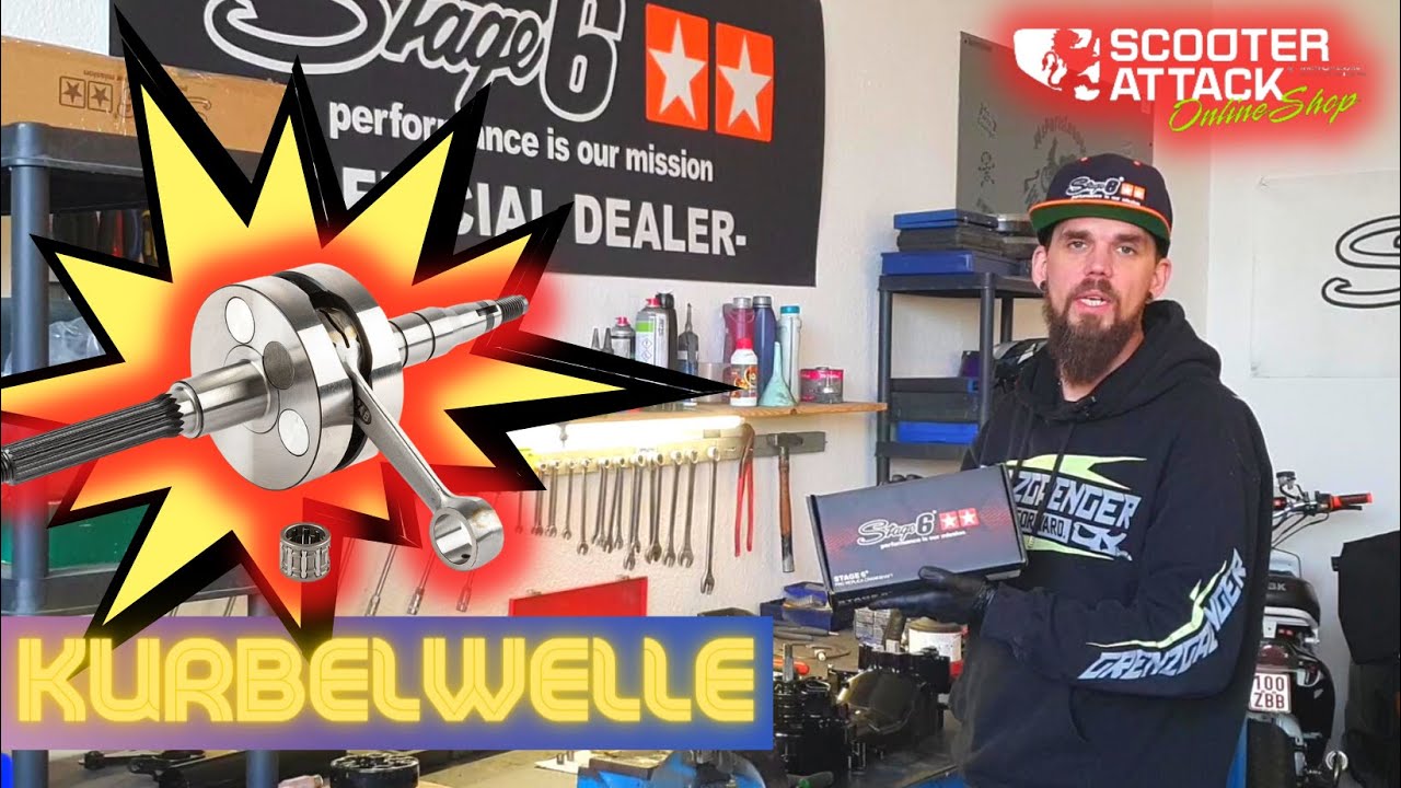 Kurbelwelle Stage6 Replica / MK2 Einbau 2t Motor Minarelli Piaggio Morini So wirds gemacht !