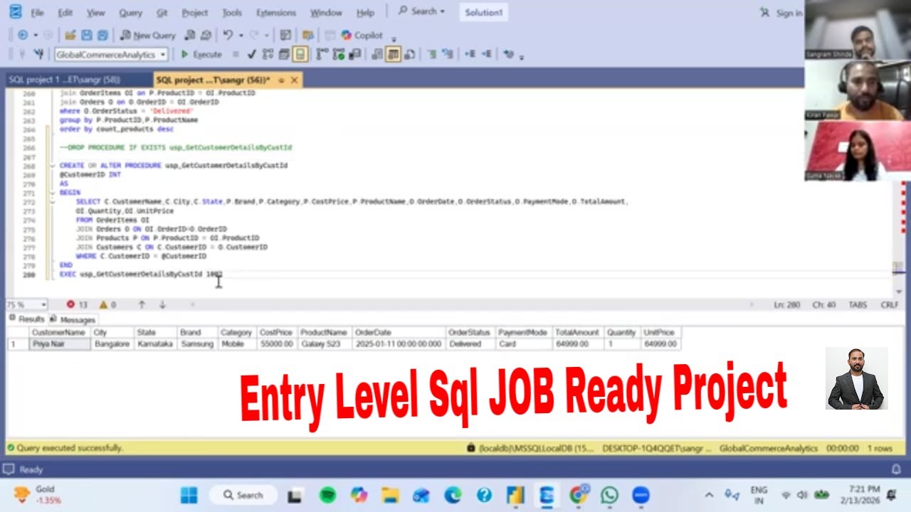 Sql Job Ready Project Lecture 5 | Write Sql queries | Understand Business Requirement | Entry Level
