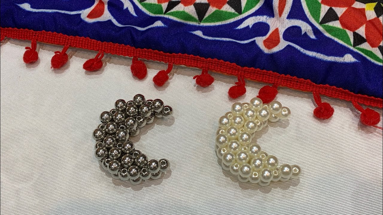طريقة هلال  رمضان بالخرز 🌙diy how to make ramadan beaded moon #ramadan #اكسبلور #explore 