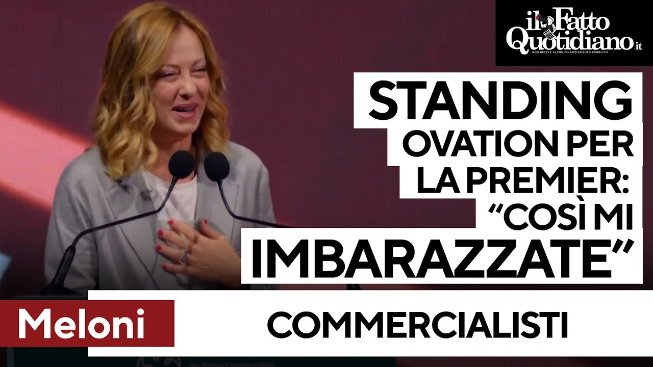 Standing ovation per Meloni agli stati generali dei commercialisti: 