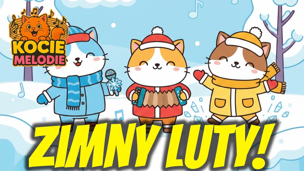 ZIMNY LUTY! 🥶❄️ WESOŁA PIOSENKA DLA DZIECI O LUTYM I MROZIE - KOCIE MELODIE 😸🎶