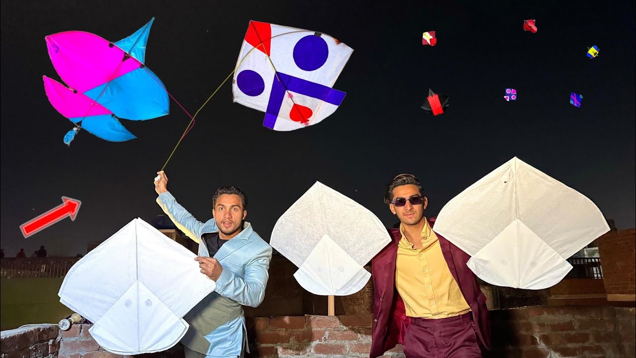 Patang & White Kite Flying In Lahore | Night Kite Flying 
