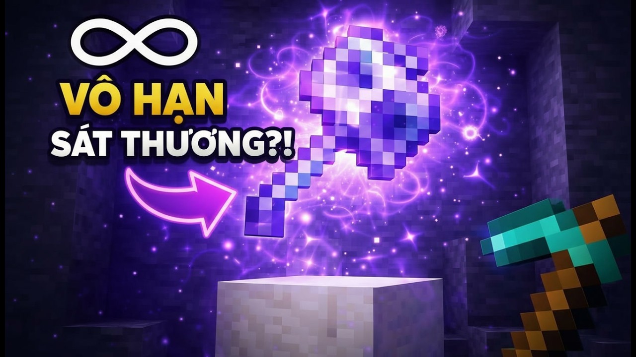 PHÁ GIỚI HẠN Cây Chùy Minecraft – VÔ HẠN SÁT THƯƠNG?!