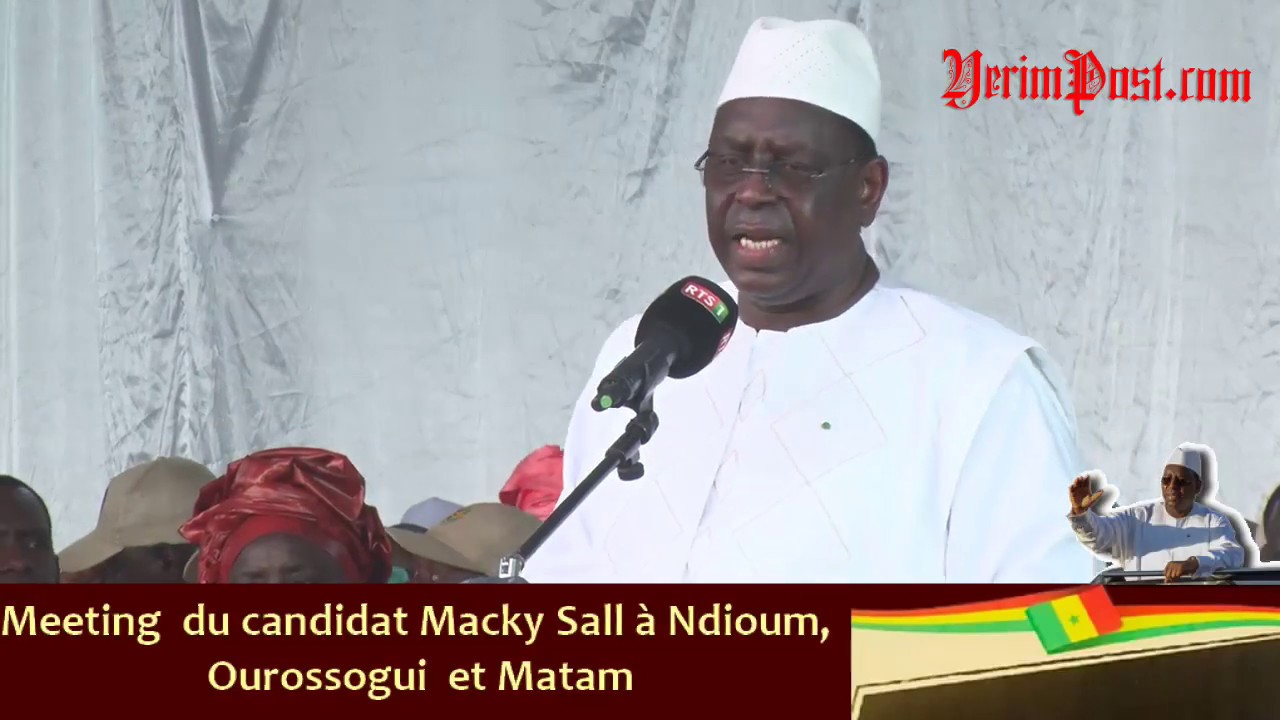 Vidéo: Discours du candidat Macky Sall à son meeting de Matam