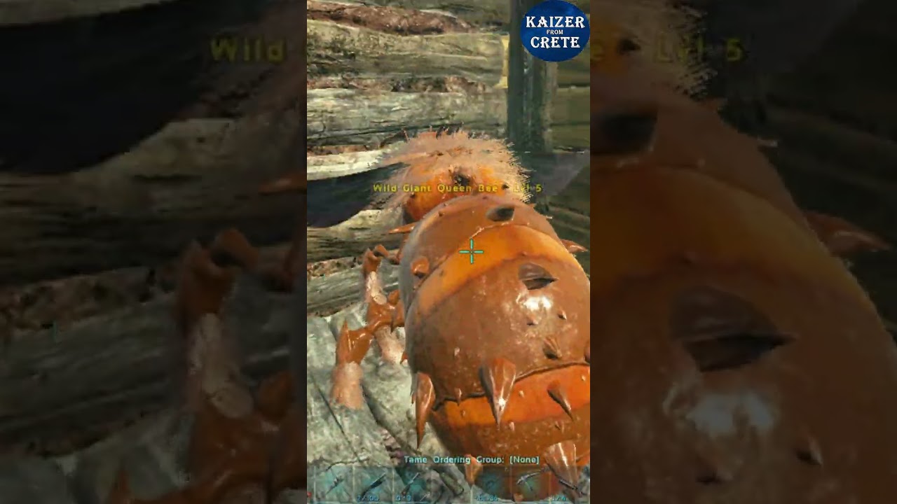 Taming a Giant Bee Queen the wrong way! - Ark #shorts