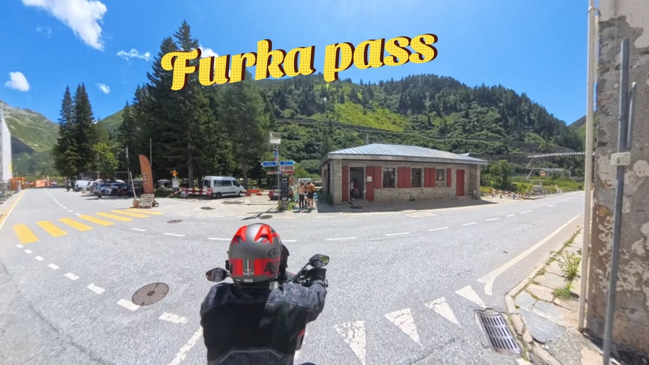 Furka pass Switzerland. Ducati multistrada 1260s