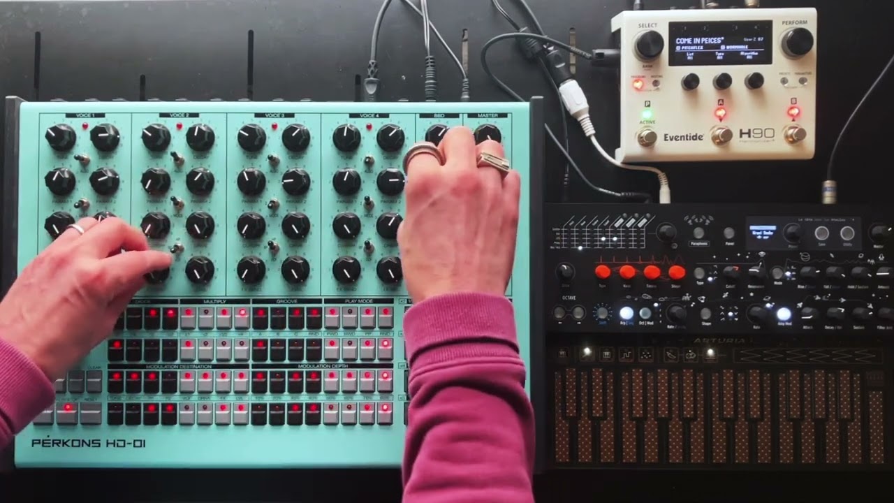 Erica Synths Perkons Arturia Microfreak and Eventide H90 Industrial Dub Hardware Jam