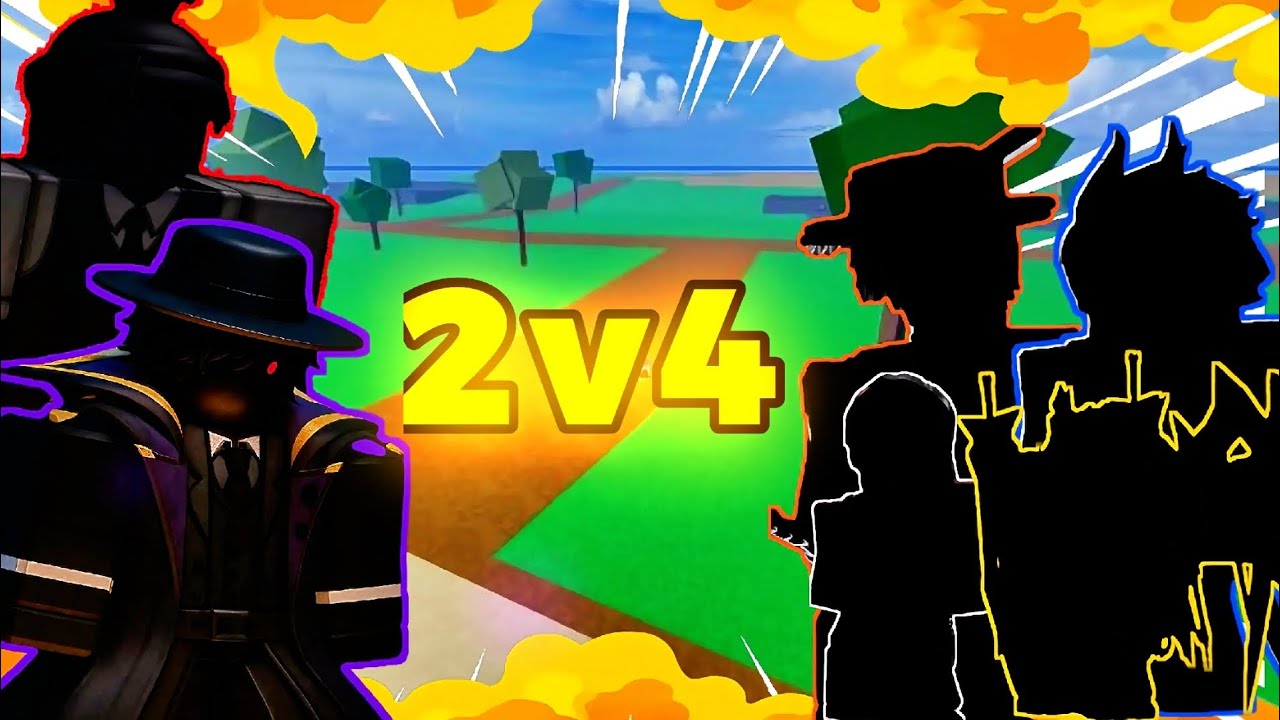 فزعت لخويي ضد 4 🤯🔥 مين فاز؟💀⚡️ | BloxFruits 