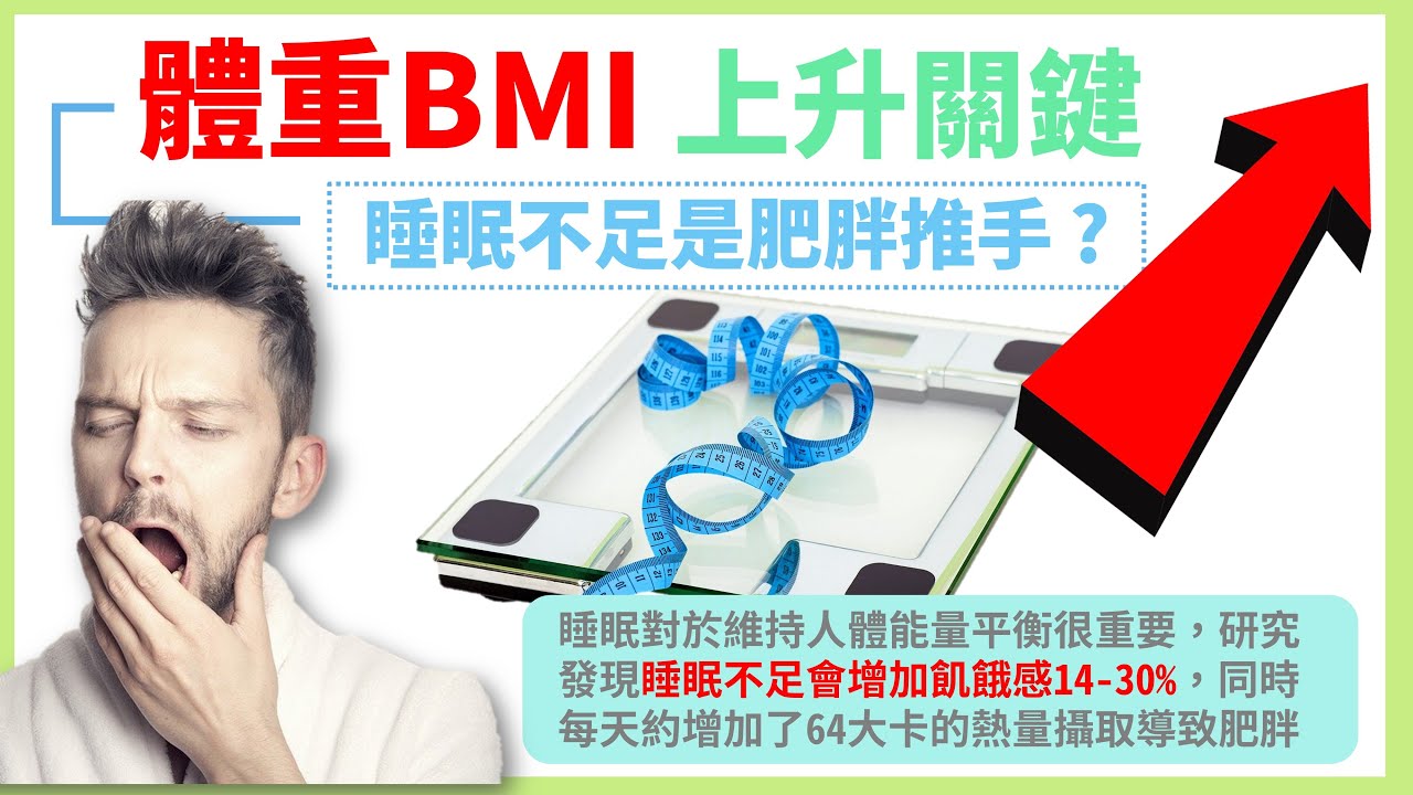 睡眠不足是肥胖推手? 關鍵因子瘦素與飢餓素，BMI上升的關鍵，早晚體重差 BMI計算 體重管理師 #健康護照 EP36