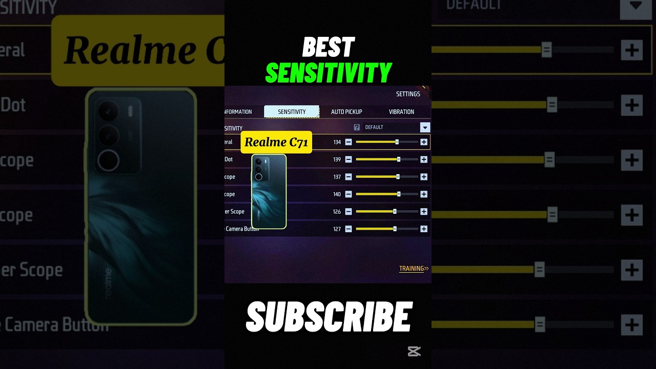 Realme C71 Free Fire Sensitivity Setting || Realme C71 Unboxing Video || FF Sensitivity Setting 2025