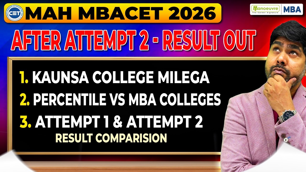 Результаты MAH MBA CET 2026 уже здесь! В какой MBA-колледж поступить? Анализ 1-й и 2-й попыток