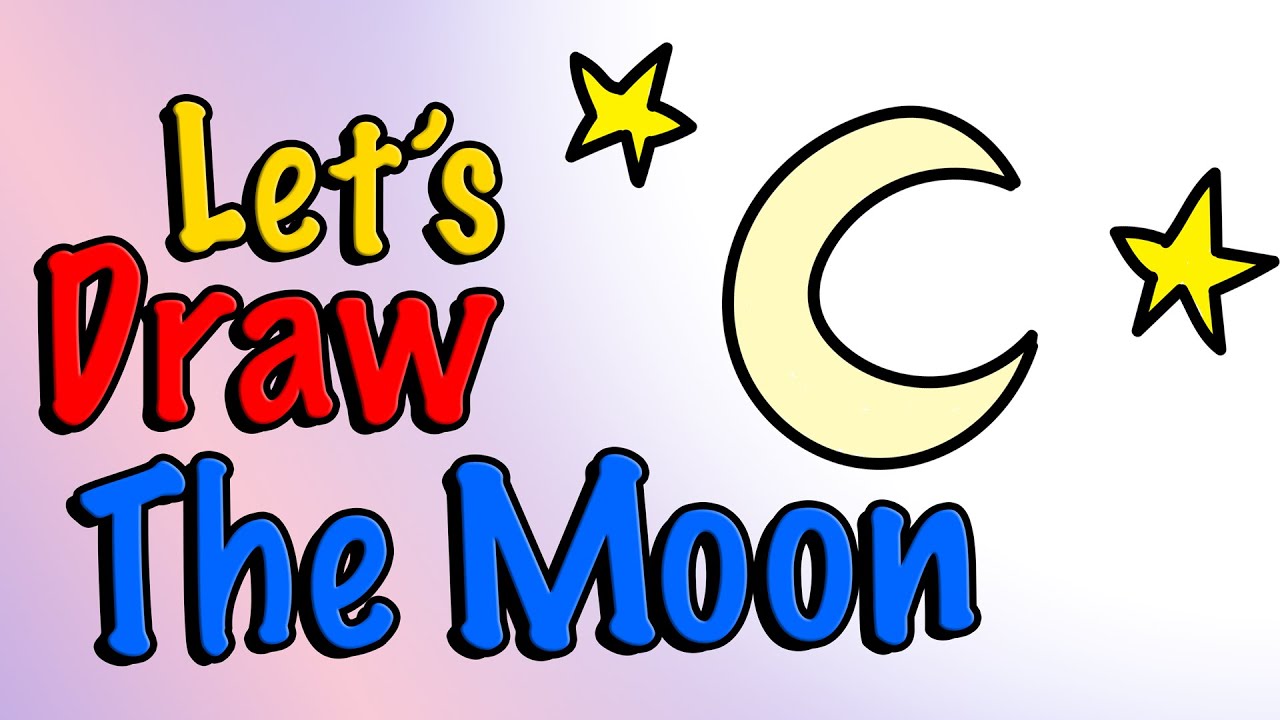 Kids Art: How to Draw a #moon | Simple Drawing Tutorial