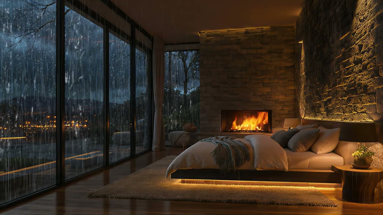 Deep Sleep Rain Sounds 🌧️ Natural Rain White Noise for Stress Relief