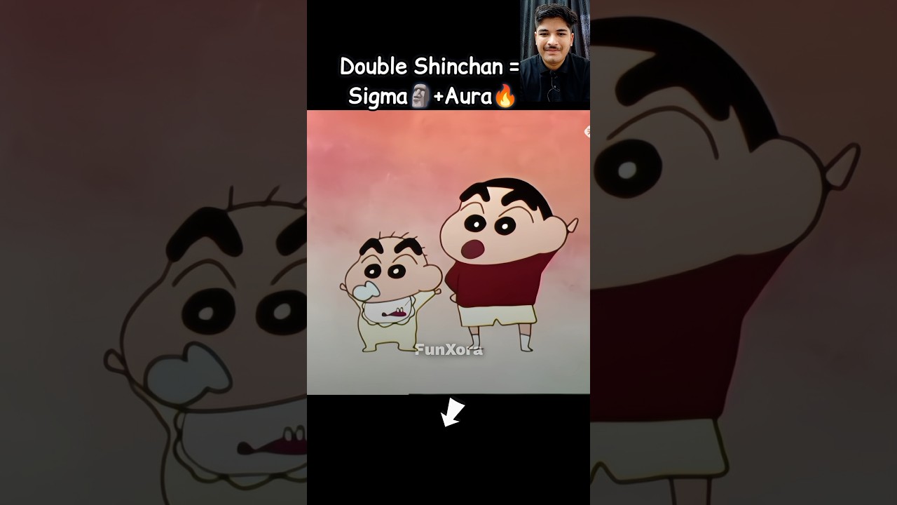 Shinchan and his younger brother | Double Shinchan = Sigma🗿+Aura🔥 #shinchan #edit