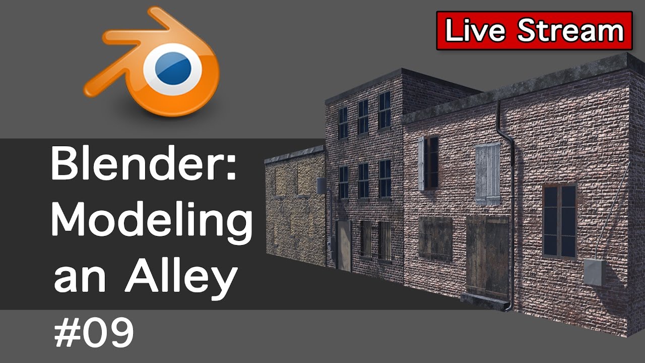 Blender: Modeling an Alley 09-Live Stream