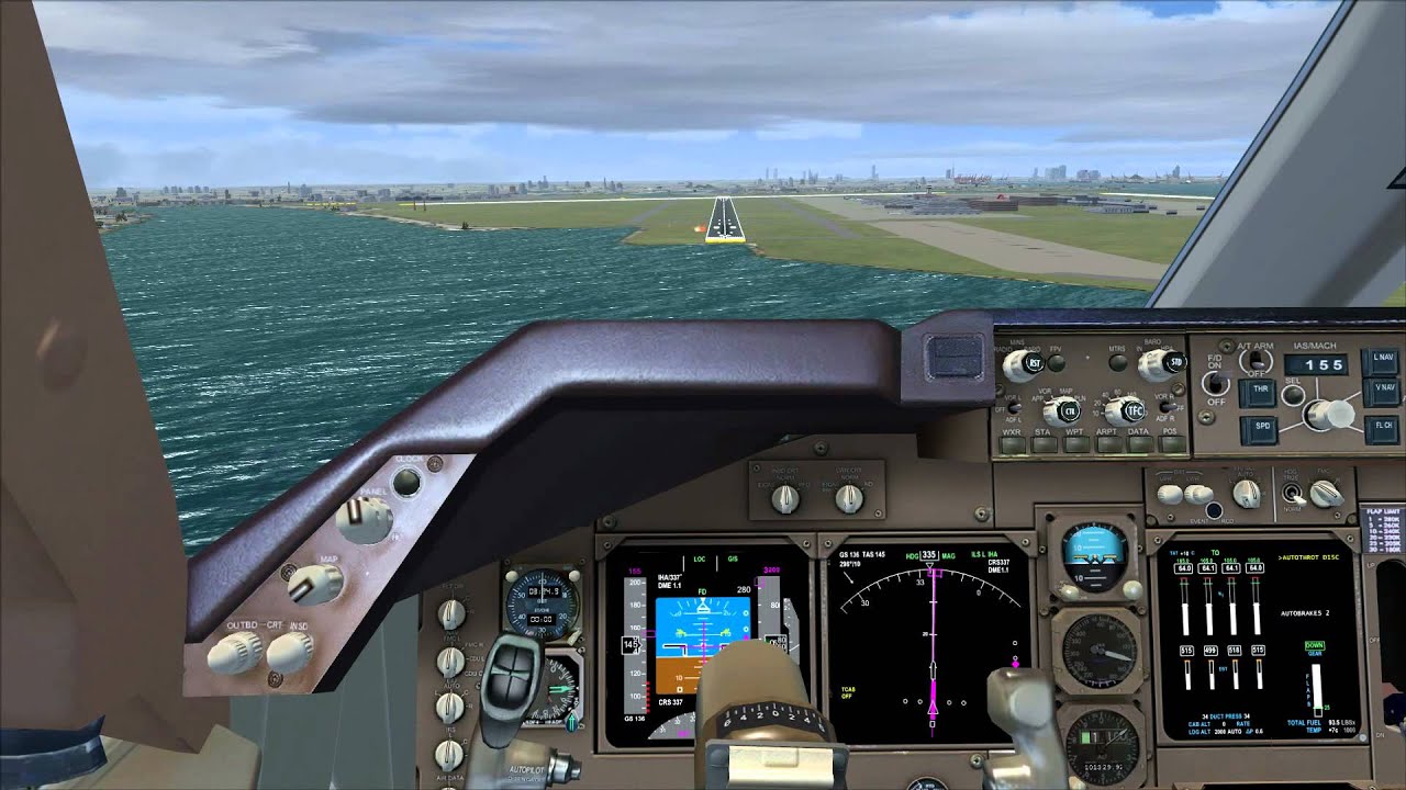 フライトシミュレーター X (FSX) B747-400で羽田空港に着陸してみた
