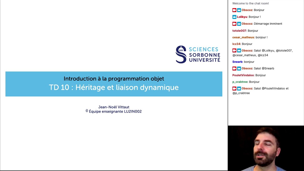 Introduction à la programmation objet - TD 10 : Héritage et liaison dynamique (16/12/2020)