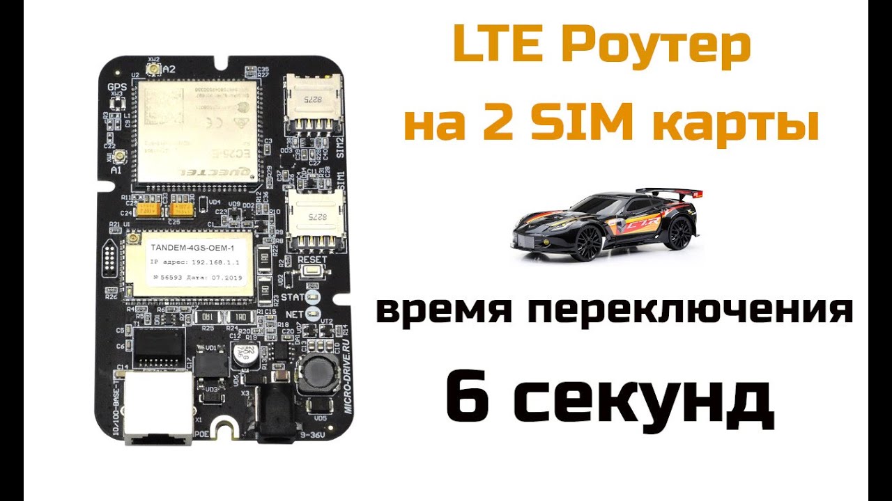 LTE роутер на 2 SIM карты TANDEM-4GS-OEM