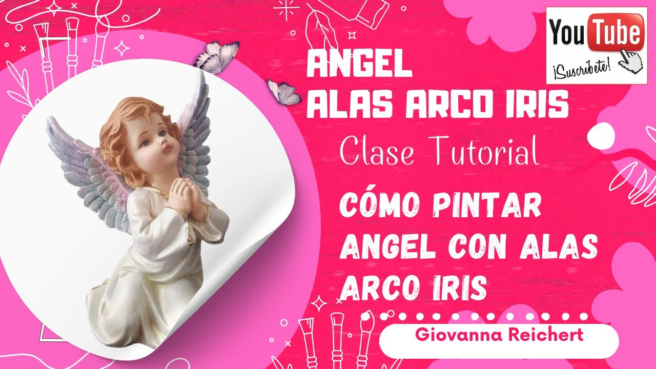 Cómo pintar ángel con alas Arco Iris