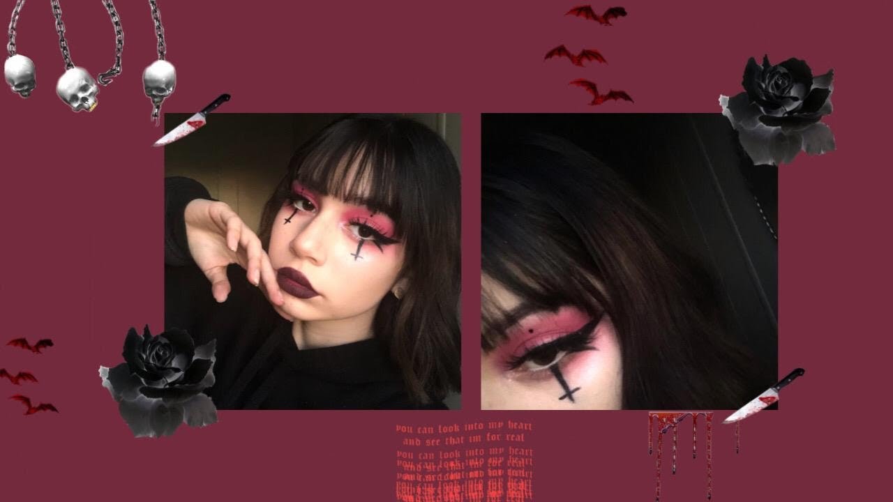 *🖤✧･: cute gf makeup *✧･ﾟ🗝:  (+ i cut my hair)