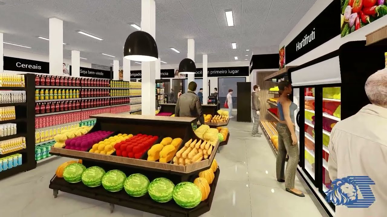 Projeto 3D - Supermercado Hort Center - Itapemirim/ES